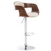 Barhocker Kingston Stoff-creme-Walnuss