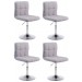 4er Set Lounger Palma V2 Stoff-grau