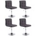 4er Set Lounger Palma V2 Stoff-schwarz