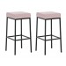 2er Set Barhocker Montreal 80 Kunstleder-pink-Schwarz